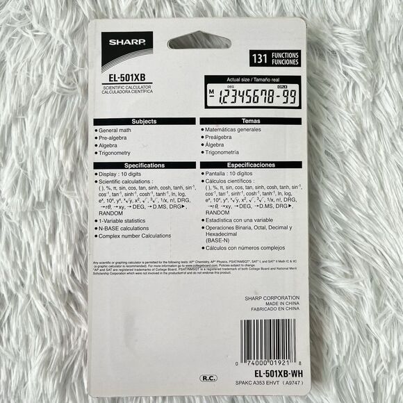 TEXAS INSTRUMENTS And Sharp Scientific Calculators Lot Of 3 Factory SEALED New - Picture 7 of 7